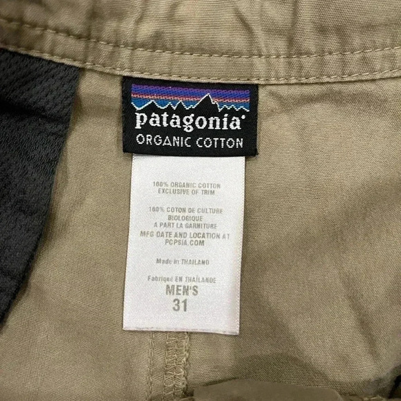 [M]Patagonia Organic Cotton  Light Brown Men Short - Picture 2 of 8